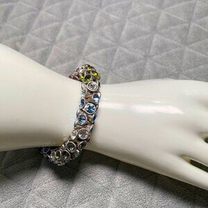 Fossil Multi-Pastel Colors Crystal Stretch Bracelet